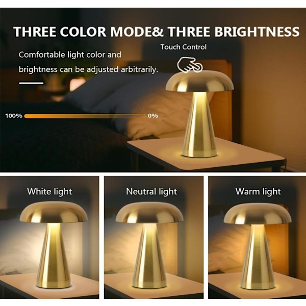 Sopplampe for studie, soverom, skrivebord, nattbord, atmosfærelampe, bar, restaurantdekorasjon, nattlys Gold