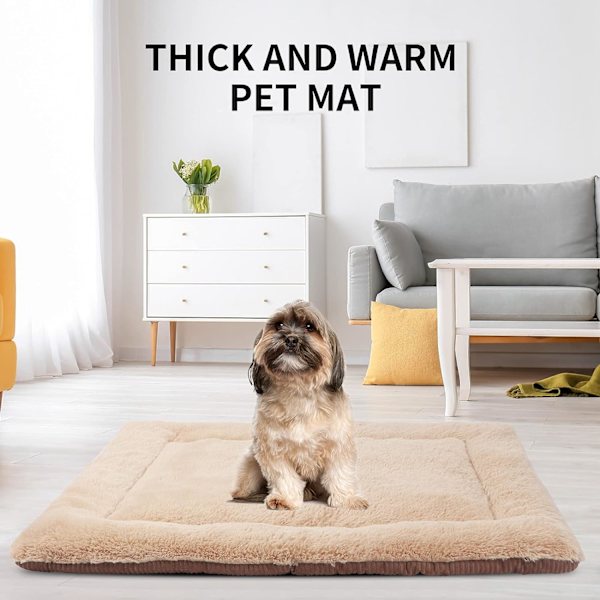 Hundemadras, kæledyrsmadras, hundetæppe (S(58 x 38CM), Wick Khaki)