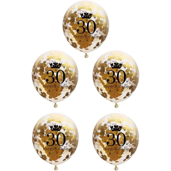 Nummerballonger 30 guld - 30-årsdekorationer Ballonger 12 tum, ballonger Nummer 30 ballonger Guldballonger Födelsedagsfestdekorationer