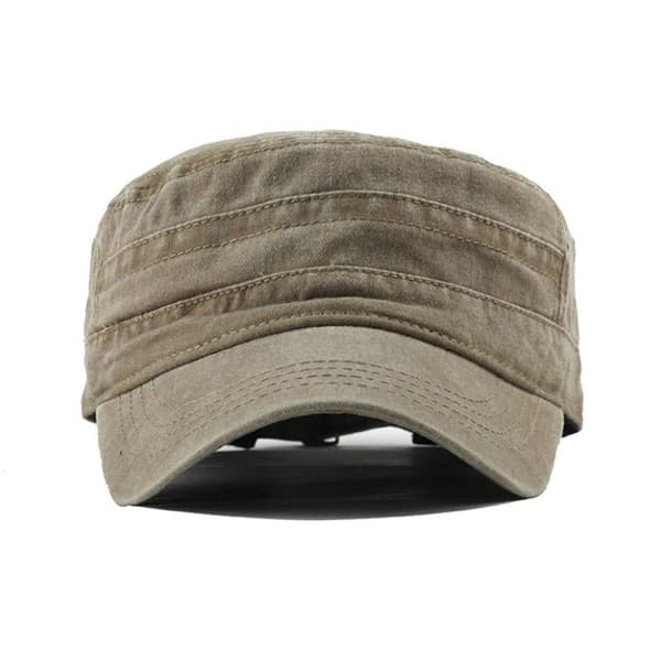 Army Hat Men's Low Profile Summer 100% Cotton Solid Flat Cadet