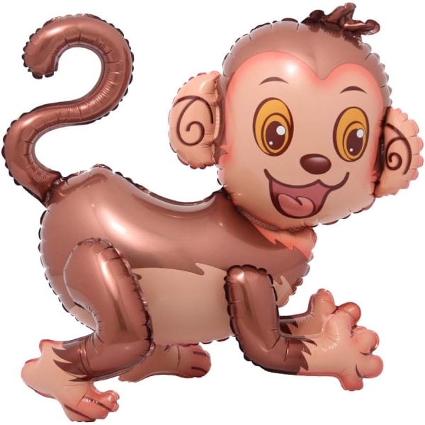 Seisoa söpö sarjakuva Jättiläinen koira-apina Eläinfolio Ilmapallo Hyvää syntymäpäivää Koristeet baby shower juhlatarvikkeet,C