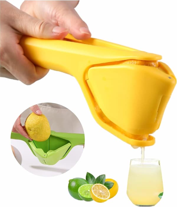 Lemon Squeezer Citrus Juicer Heavy Duty Manual Juicer for Lemon Lime & Orange Foldable Flat Design Easy to Clean Kitchen Tool