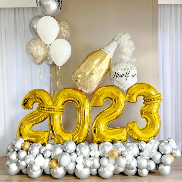 40 tums guld helium mylar folie nummer ballonger, nummer 3 ballong för födelsedagsdekorationer för barn, tillbehör till jubileumsfestdekorationer