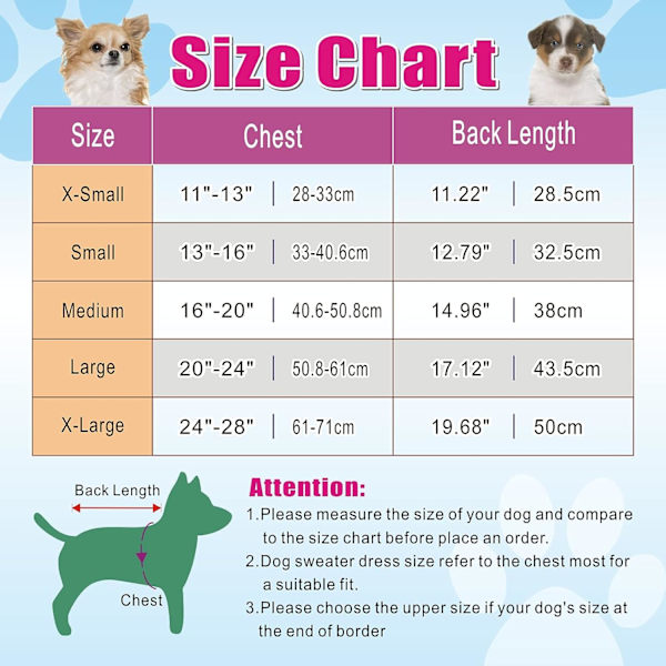 Pet Hund Lang Striktrøjer Kjole Strik Turtleneck Pullover Varm Vinter Hvalp Sweater Lange Kjoler (Grå Hjerte, Stor)