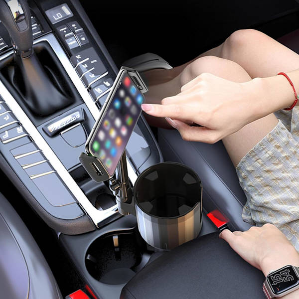 Auton puhelinteline, 2-in-1 auton puhelinteline, vakaa teline matkapuhelimelle, säädettävä yleinen puhelinteline autoon