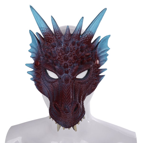 Dragon Mask Halloween Cosplay Party Animal Hodeplagg Masker