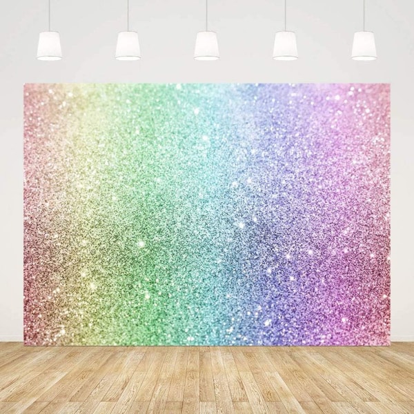 Koriste lapsille Tyttö Prinsessa Värikäs Yksisarvinen Glitter Valokuvaus Tausta Banner Valokuvastudio Rekvisiitta Vinyyli 7x5ft