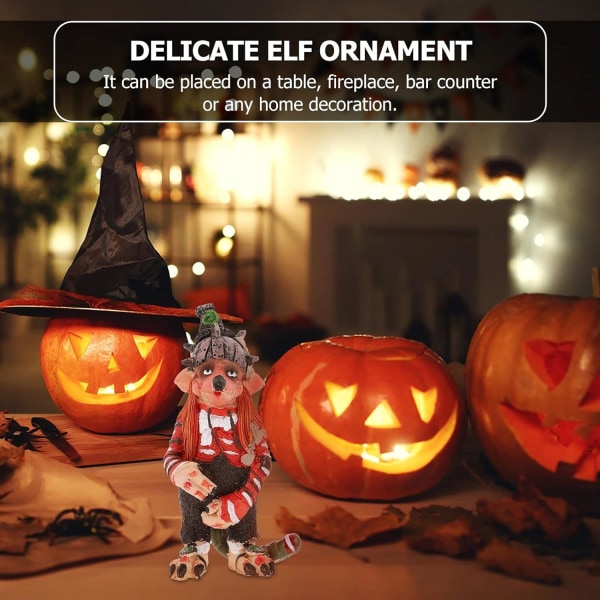 Kotiasusteet Halloween Puutarha GNOME Halloween Hartsihahmo Halloween Puutarha Veistos Halloween Kauhu GNOME Patsas Pelottava Pelottavat Hahmot