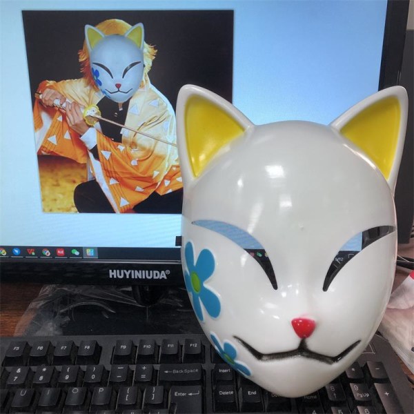 1 stk,Halloween Demon Slayer Mask Japanese Anime Carnival Masquerade Fox Mask