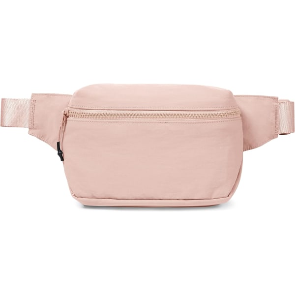 2L Bältesväska för kvinnor män, Crossbody Fanny Packs med justerbar rem midjeväska för träning vandring löpning resor, ljusrosa