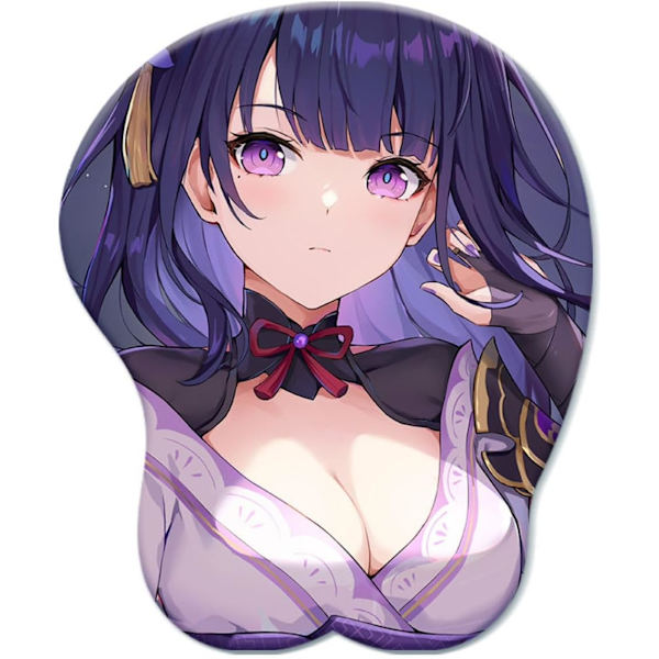 Impact 3D Anime Musemåtte med håndledsstøtte Musemåtter Sexet bryst Silikone Musemåtte Ergonomisk skrivebordsunderlag Gelpude Gaming Muse Gelpuder