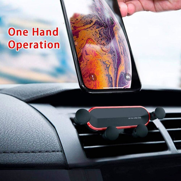 Biltelefonholder, Gravity Universal Telefonholder Smarttelefonholder med luftventil med 360° rotasjon, for Phone12/12 Pro, Samsung