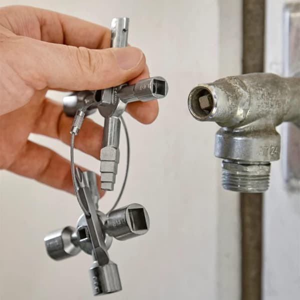 Universal key for electrical cabinets for all standard cabinets and locks for control cabinets, windows and locking systems