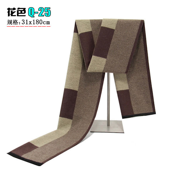 Miesten Luksusmerkki Talvihuivi | Miesten Huivi Ruudullinen Käsittelemätön | Miesten Luksusmerkki Huivit - Huivi Design Q-25 180cm