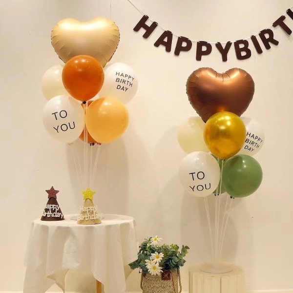 10 stk kaffefolie hjerteformede ballonger 18 tommer brune hjerteballonger til babydusj bryllup Valentine-dekorasjoner Kjærlighetsballonger Festdekorasjoner