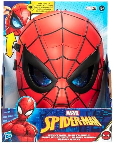 Marvel Spider-Man Glow FX Maske, Legetøj med lys til rollespil, Superheltelegetøj til børn fra 5 år og opefter