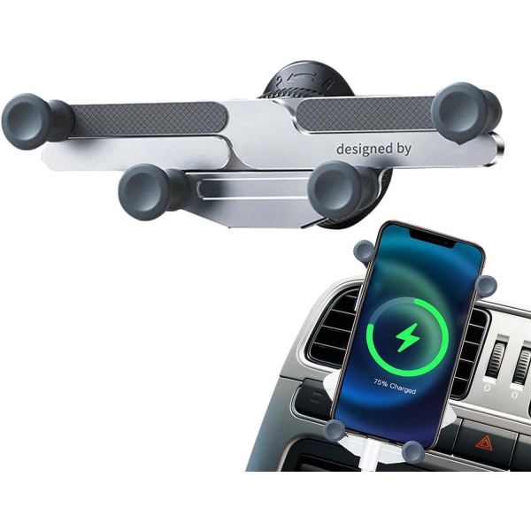 Biltelefon - Justerbart osynligt fäste för roterande luftventil | Telefonfäste Dashboard Port 360 graders rotation för