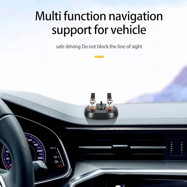 Universaali auton puhelinteline auton navigointiin, sarjakuvanukke-design, GPS-puhelinteline, autotarvikkeet