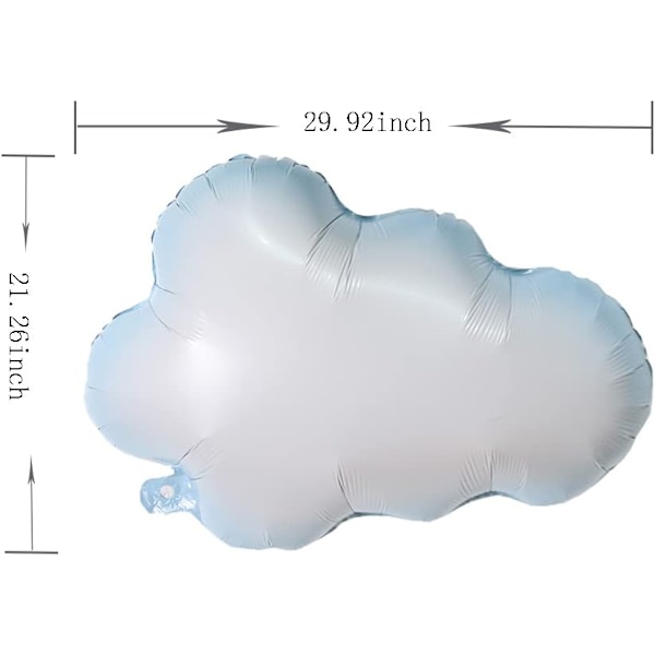 12 stk hvite skyfolierballonger til babyshower, gutter, jenter, bursdag, bryllup, temafest, dekorasjon, festutstyr