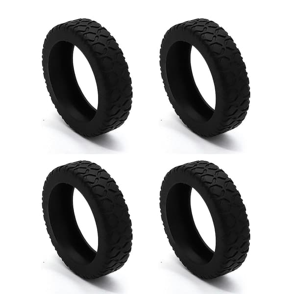 Silikonebeskyttelse til kufferthjul Slidstærk silikonebeskyttelse til de fleste typer bagage Sort 4pcs