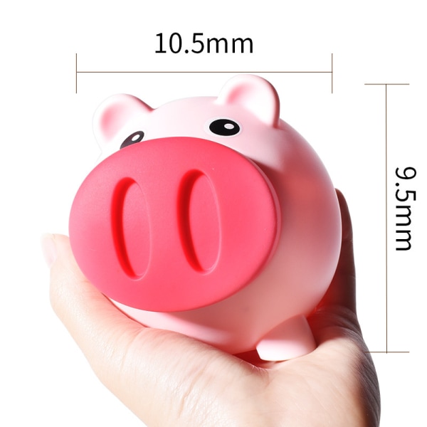 Mini Piggy Bank, Sød Gris Gå Oink-Oink, Uknuselig Møntbank, Stor Første Pengebank (Gul)