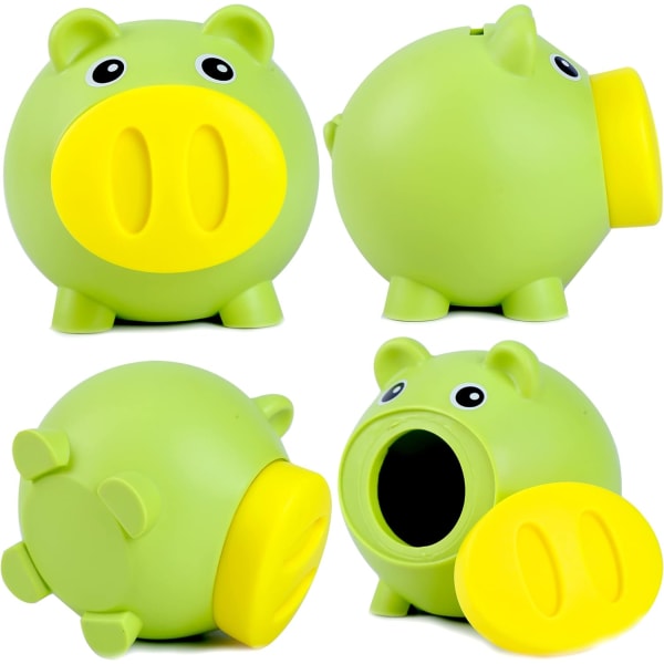 Mini Piggy Bank, Sød Gris Gå Oink-Oink, Uknuselig Møntbank, Stor Første Pengebank (Orange)