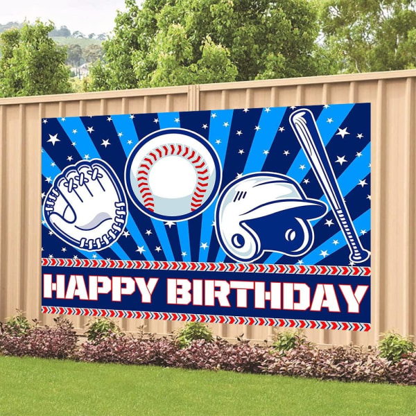 7*5 FT, Baseball fødselsdagsfest dekoration Baseball Tillykke med fødselsdagen Baggrund Baseball fotobaggrund