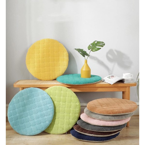 Paksu vakosametti pyöreä tyyny irrotettava pestävä rottinki tuoli tyyny tuoli tyyny pyöreä jakkara tuoli tyyny väri-