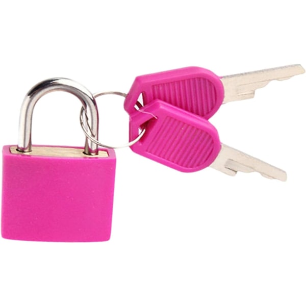 Sæt med 2 mini-hængelåse med nøgler Holdbart cover Small s Avissikkerhedshængelåse til bagageopbevaringstaske Sportstasker
