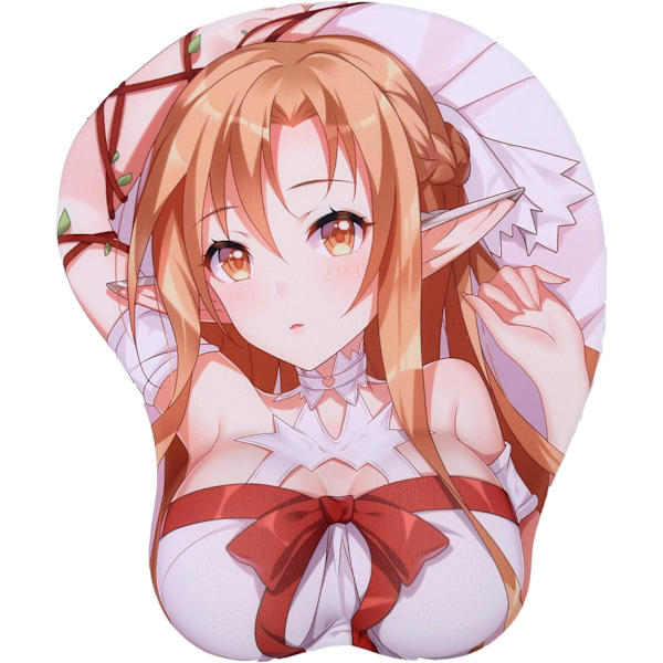 Sword Art Online Asuna 3D Anime Musmatta med handledsstöd Gaming Musmattor 2Way Skin (Asuna 2)