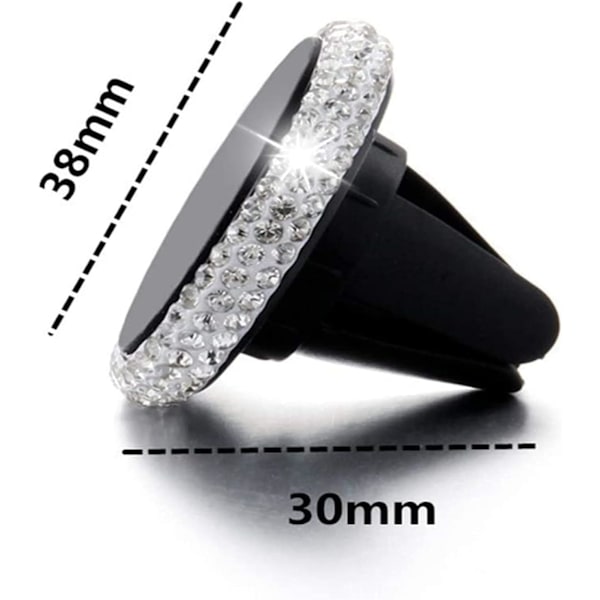 Magneettinen auton puhelinteline Timanttia imevä matkapuhelinteline Magneettinen imu 360° pyörivä teline (Väri: Valkoinen)