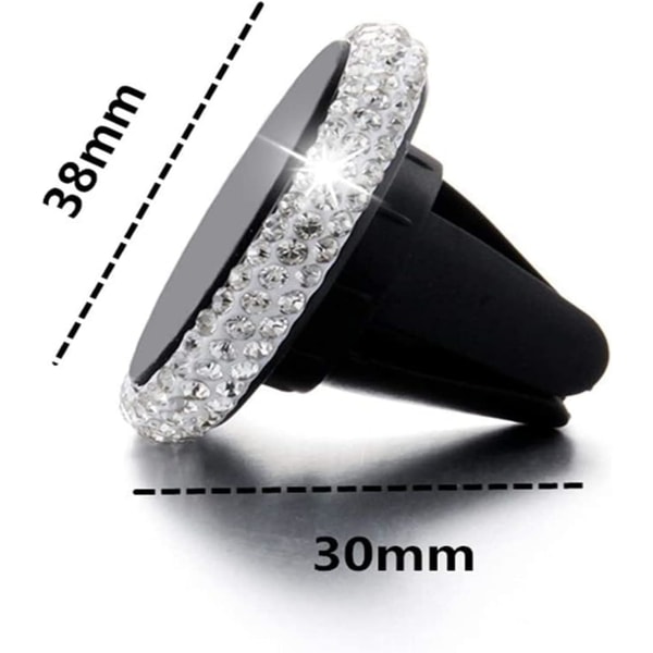 Magnetisk biltelefonholder Diamantabsorberende mobiltelefonuttak Mobiltelefonholder Magnetisk sug 360° roterbar holder (farge: hvit)