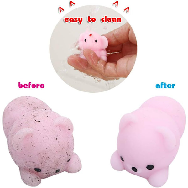 Squishy legetøj 24 stk. festartikler Mochi Squishy legetøj Mini Kawaii Stressaflastning Angstlegetøj Påskekurv Fyldstoffer fyldstoffer med opbevaringsboks