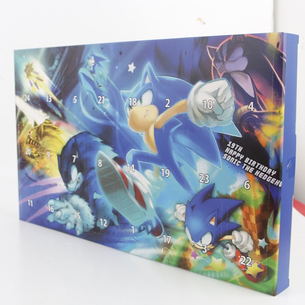 Jud- 2024 Julekalender Dukke Legetøj Jul 24 Dages Nedtælling Kalender Blind Box Gave Sonic