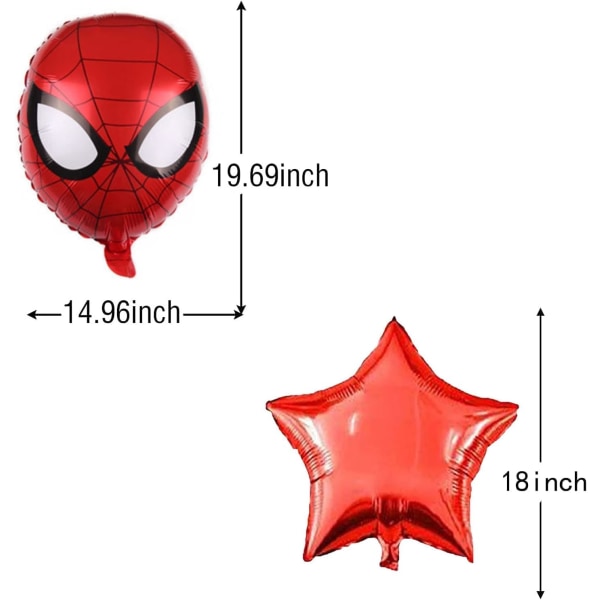 Supersankari Spiderman 4. syntymäpäiväkoristeet, punainen numero 4 ilmapallot 32 tuumaa | Spiderman-syntymäpäiväilmapallot syntymäpäivän baby shower