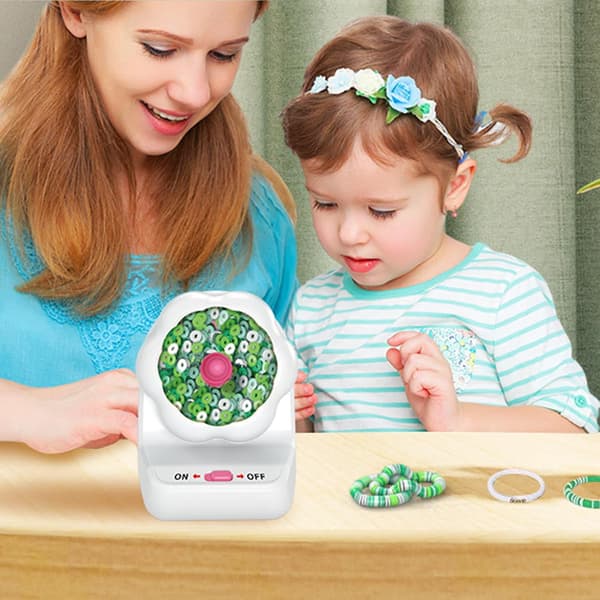 Clay Bead Spinner, Electric Automatic Beading Machine, Bracelet Making Machine with Needles, Beading Machine for Necklaces, Bracelets, Crafts, Friendship