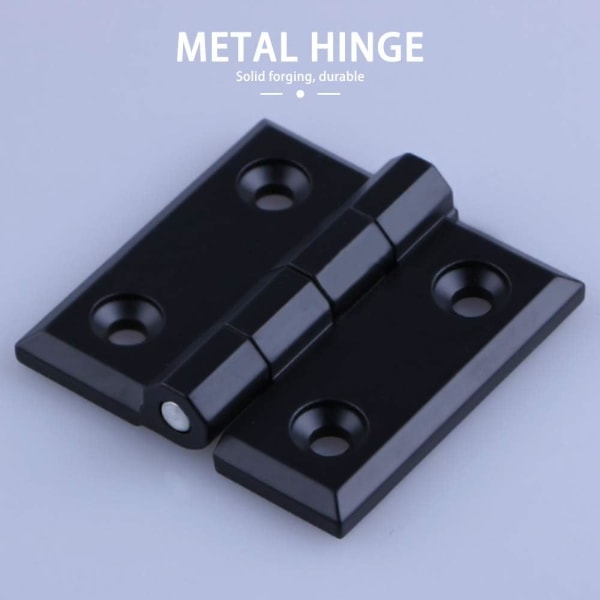 Foldbare hængsler - 4 stk. hardware dørhængsler til husholdningsskab, zinklegering, sort, 50 * 50 * 6mm