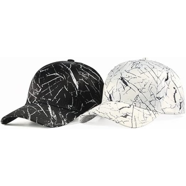 Fashion Baseball Cap til kvinder og mænd - Justerbar voksenhat til sommerløb, sport, vandreture, strand, udendørs golf - Unisex (hvid 55-61 cm)