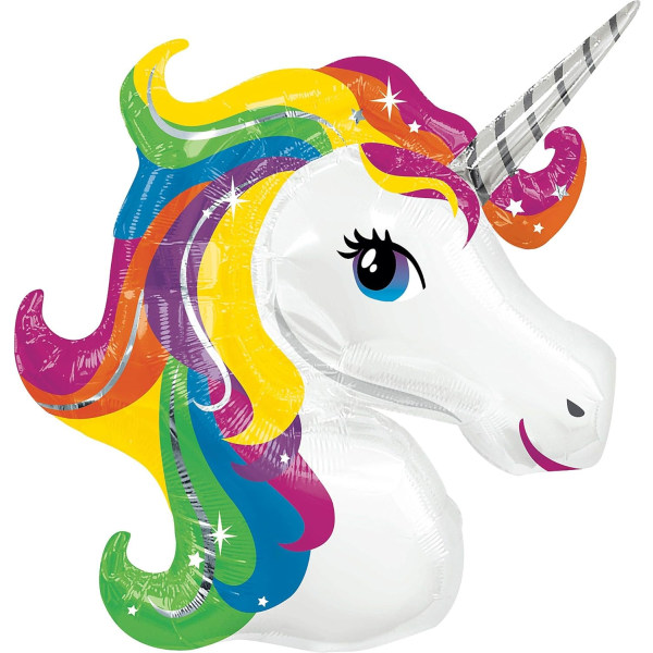 33 x 29 tuuman Rainbow Unicorn Super Shape Foil -ilmapallo