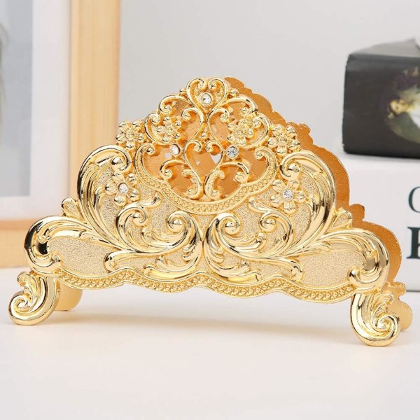 Paper Napkin Holder, Organizer Table Napkin Holder Stand for Hotel Restaurant Table(Gold)