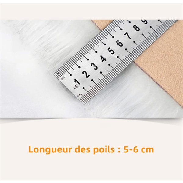 Faux fårskinn ullmatta, fluffig mjuk syntetisk fårskinn lyxig ull soffa matta kudde dekorera ditt vardagsrum och sovrum (45cm, lila)