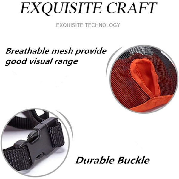 Kort nos hundmunstycke - Justerbart andningsbart mesh bulldogmunstycke för bitning tuggning slickning grooming hundmask, blå, L
