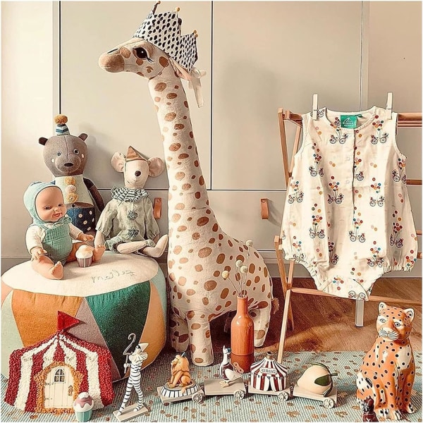 Simulert Giraff Plysjleke Myk Plysjdyr Søt Giraff Sovedukke Gutt Jente Bursdagsgave Leke (Farge: 40cm)