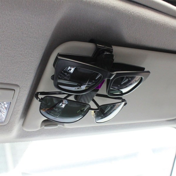 2-pakke brilleholdere for solskjerm for bil, solbriller Brillefeste med billettkortklemme