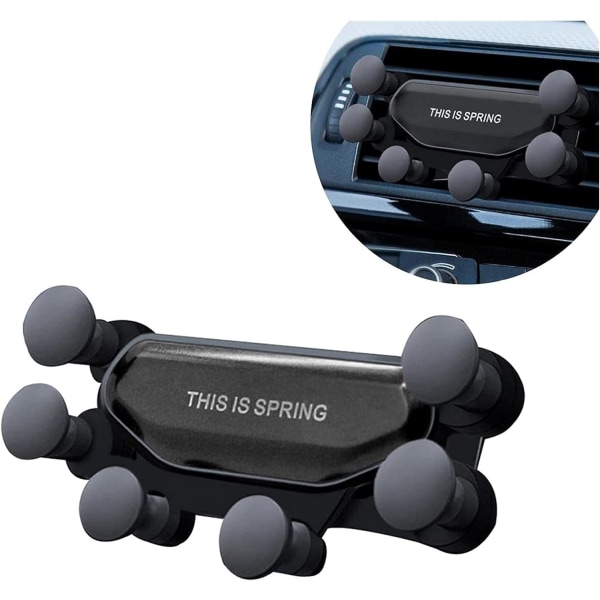 Biltelefonholder Mount Air Vent Universal Gravity Smartphone Holder Bilnavigationsmonteringshus Kompatibel med de fleste smartphones biltilbehør