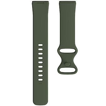 For Fitbit Versa 3 / Sense Silicone Strap Size: L (Dark Green)