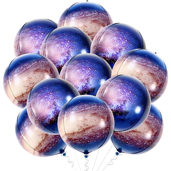 Isot Galaxy-ilmapallot Galaxy-koristeisiin - 22 tuumaa, 12 kpl pakkaus | 360 asteen ilmapallot Galaxy-synttäreiden koristeisiin