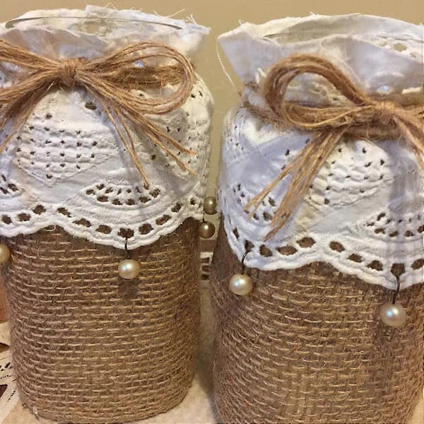 15 cm bred jutestoff – rustikk båndrull, 10 m
