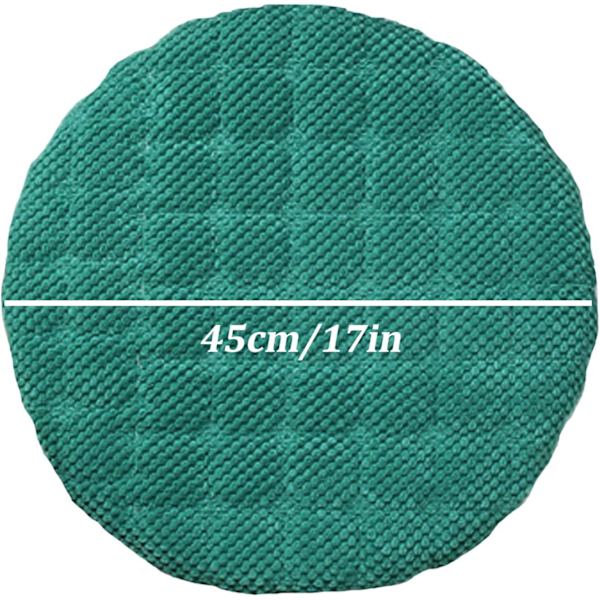 2 kpl pyöreä bistrotuolin istuintyyny, puuvillalangasta paksuuntunut liukumaton istuintyyny mukava kestävä suuri lattiatyyny, C, 45 * 45cm (2 kpl)