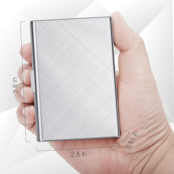 Kreditkortshållare, Unisex Metall Kort Plånbok Slim ID Kort Hållare RFID Sköld Skyddande Fodral Pengaclip Visitkortsfodral Rostfritt Stål